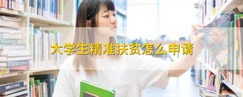 大学生精准扶贫怎么申请