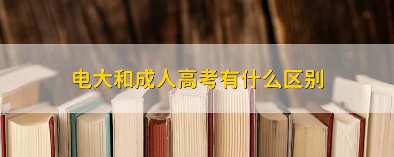 电大和成人高考有什么区别