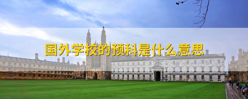 国外学校的预科是什么意思