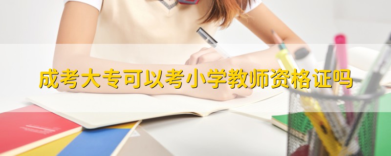 成考大专可以考小学教师资格证吗