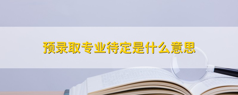 预录取专业待定是什么意思