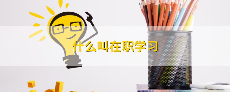 什么叫在职学习