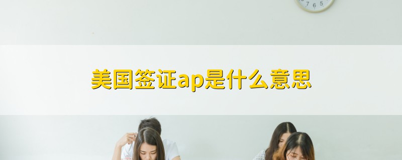 美国签证ap是什么意思