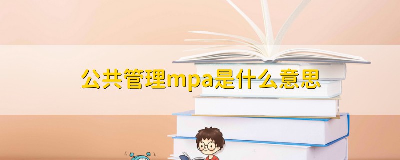 公共管理mpa是什么意思