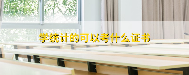 学统计的可以考什么证书