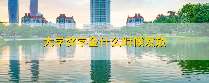 大学奖学金什么时候发放