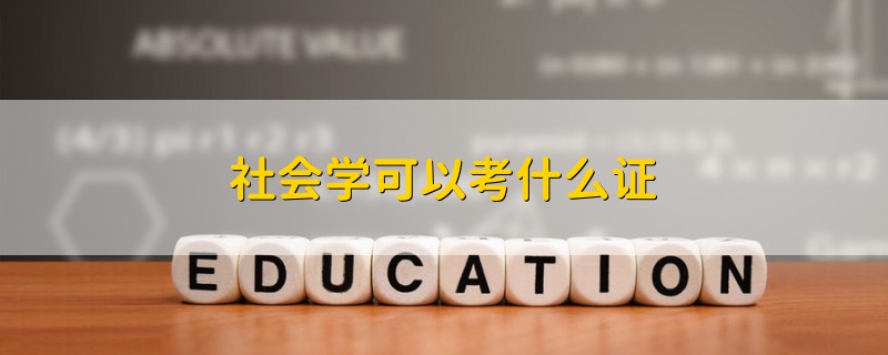 社会学可以考什么证