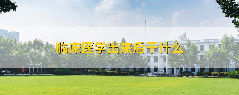 临床医学出来后干什么