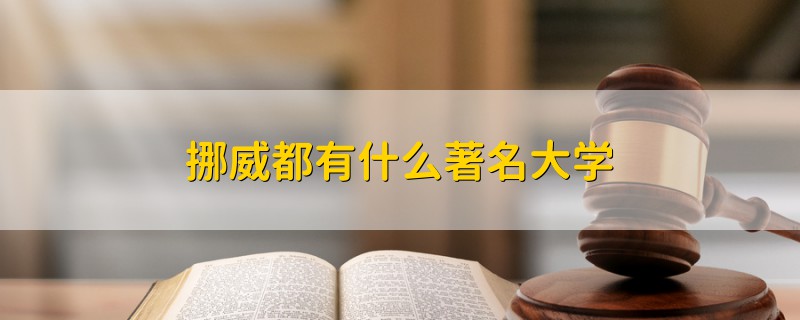 挪威都有什么著名大学