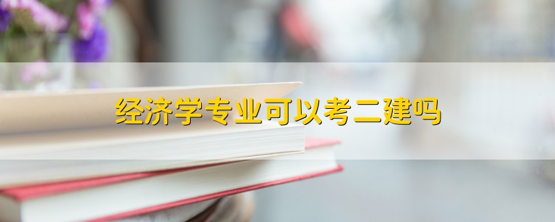 经济学专业可以考二建吗