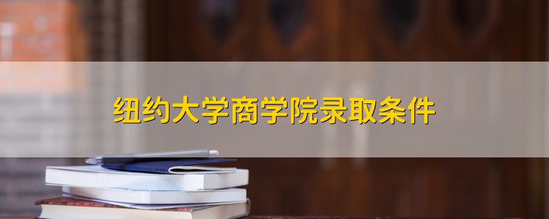 纽约大学商学院录取条件