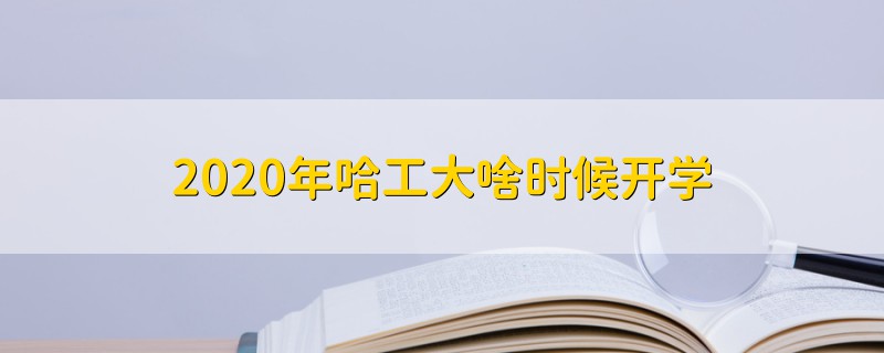 2020年哈工大啥时候开学