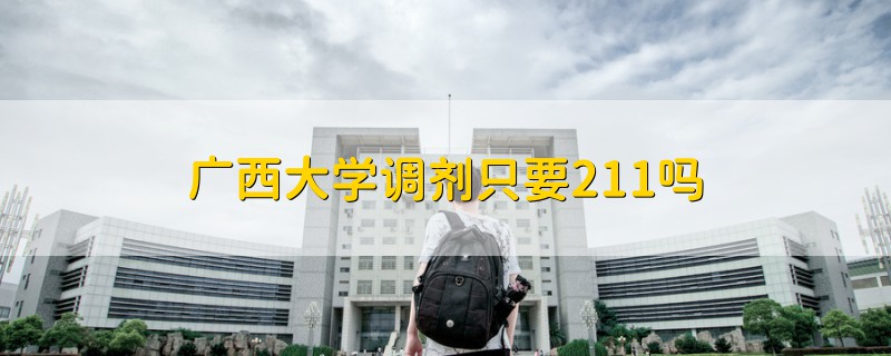 广西大学调剂只要211吗