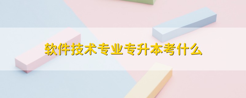 软件技术专业专升本考什么