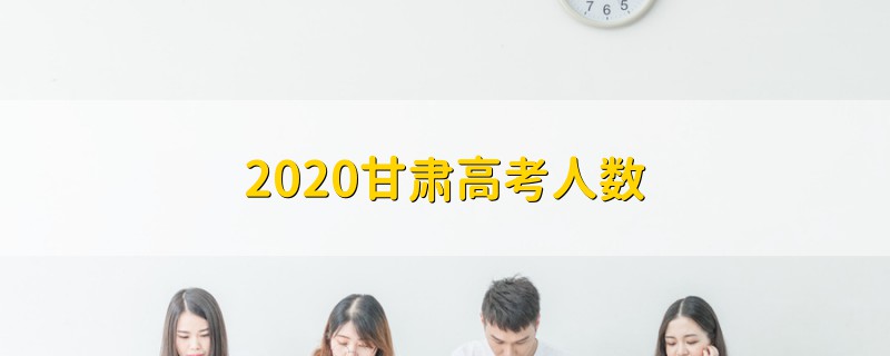 2020甘肃高考人数