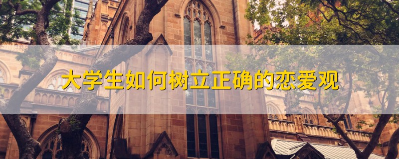 大学生如何树立正确的恋爱观