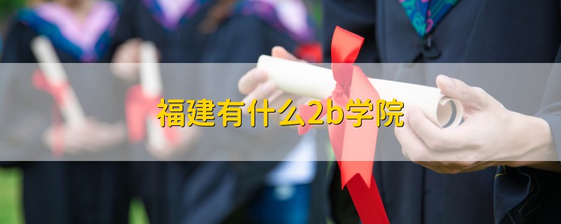 福建有什么2b学院