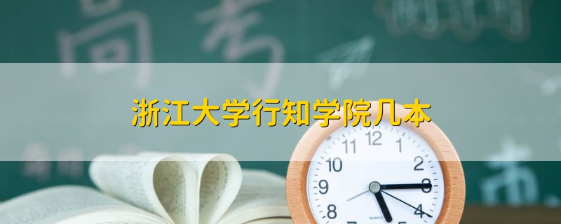 浙江大学行知学院几本