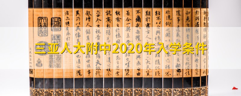 三亚人大附中2020年入学条件