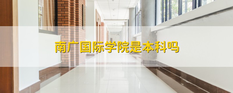 南广国际学院是本科吗