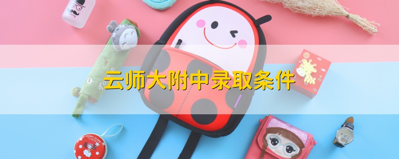 云师大附中录取条件