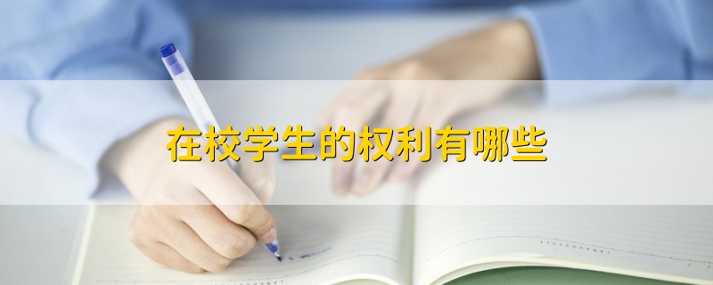 在校学生的权利有哪些