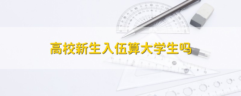 高校新生入伍算大学生吗