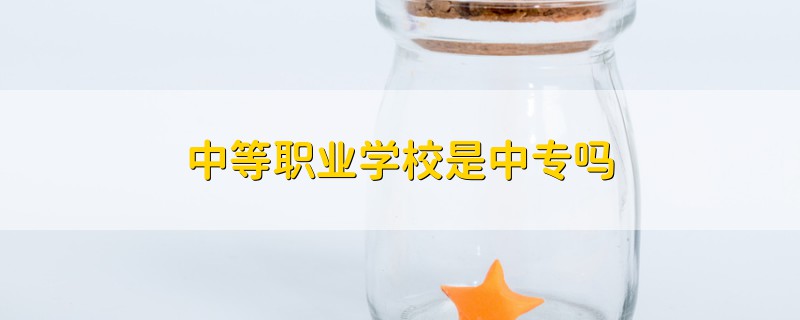 中等职业学校是中专吗