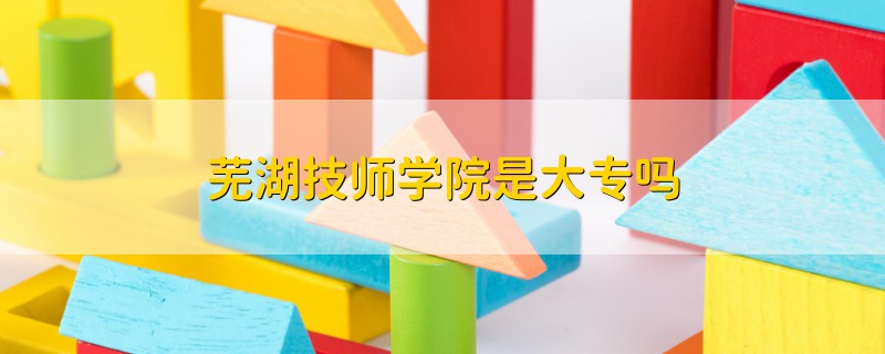 芜湖技师学院是大专吗