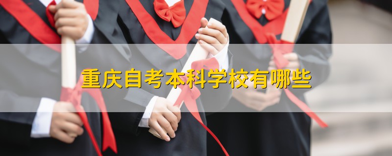 重庆自考本科学校有哪些