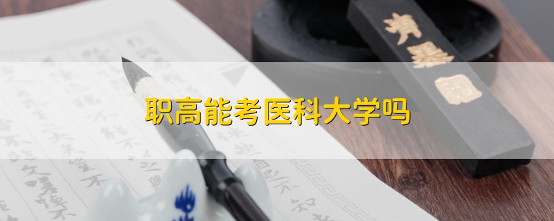 职高能考医科大学吗