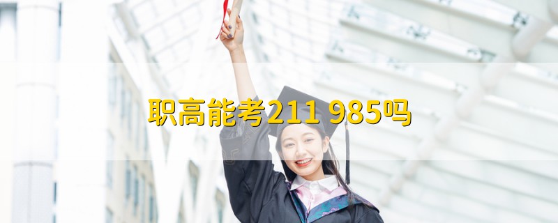 职高能考211 985吗
