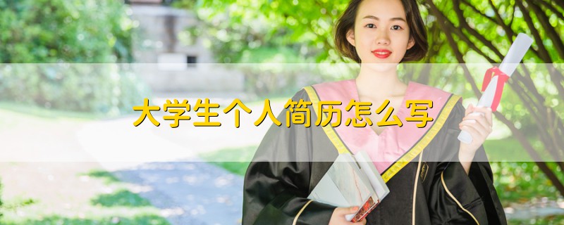 大学生个人简历怎么写