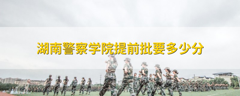 湖南警察学院提前批要多少分