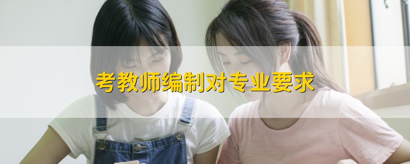 考教师编制对专业要求