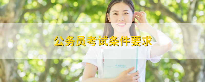 公务员考试条件要求