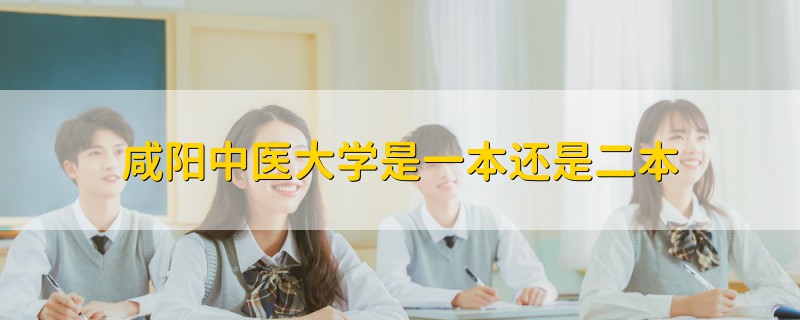 咸阳中医大学是一本还是二本