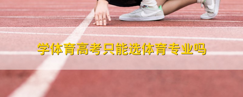 学体育高考只能选体育专业吗