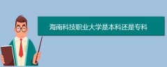 海南科技职业大学是本科还是专科