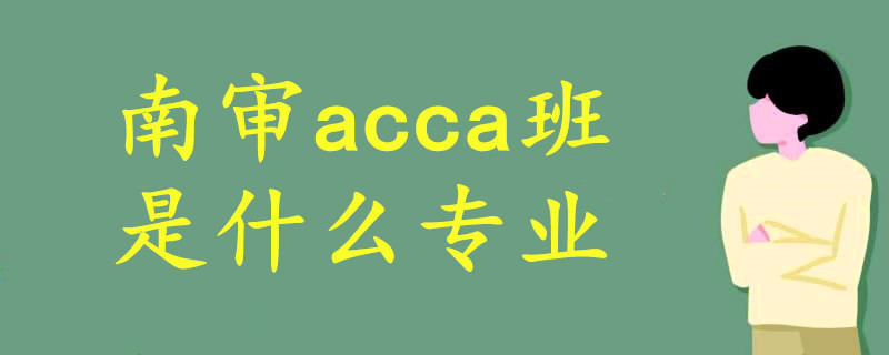 南审acca班是什么专业