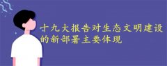 十九大报告对生态文明建设的新部署主要体现在