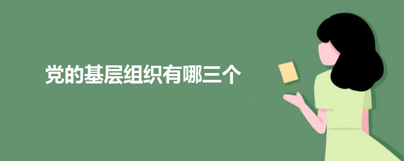 党的基层组织有哪三个