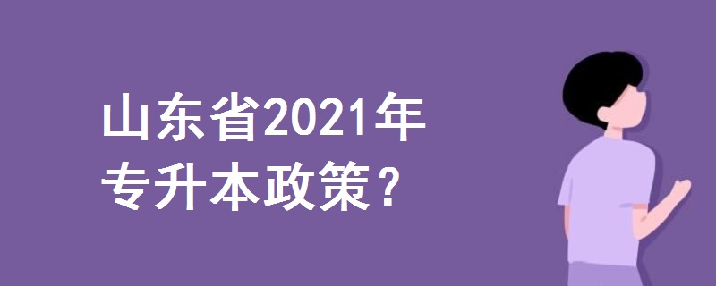 山东省2021年专升本政策