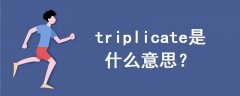 triplicate是什么意思