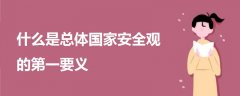 什么是总体国家安全观的第一要义