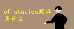 of studies翻译