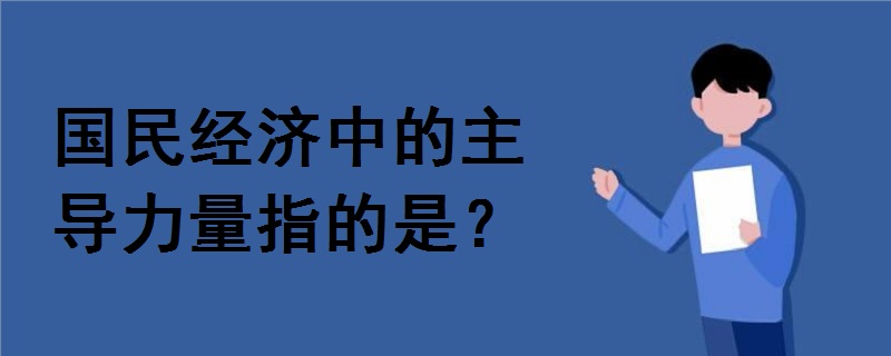 国民经济中的主导力量指的是()。