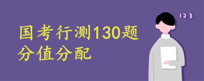 国考行测130题分值分配 战马教育