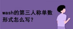 wash的第三人称单数形式怎么写