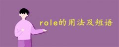 role的用法及短语